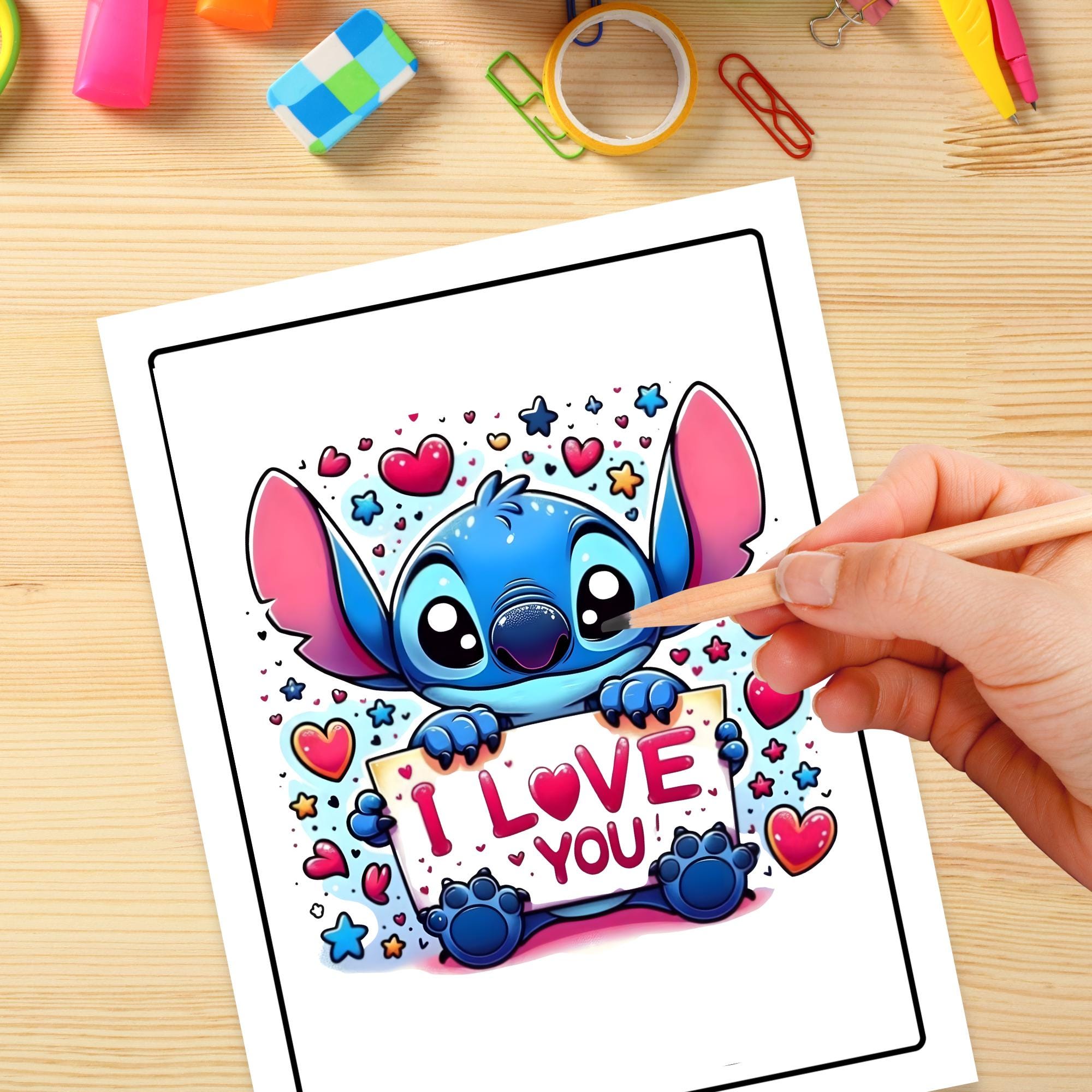 Amoureux Coloriage Stitch et Angel : Créativité et Éva...