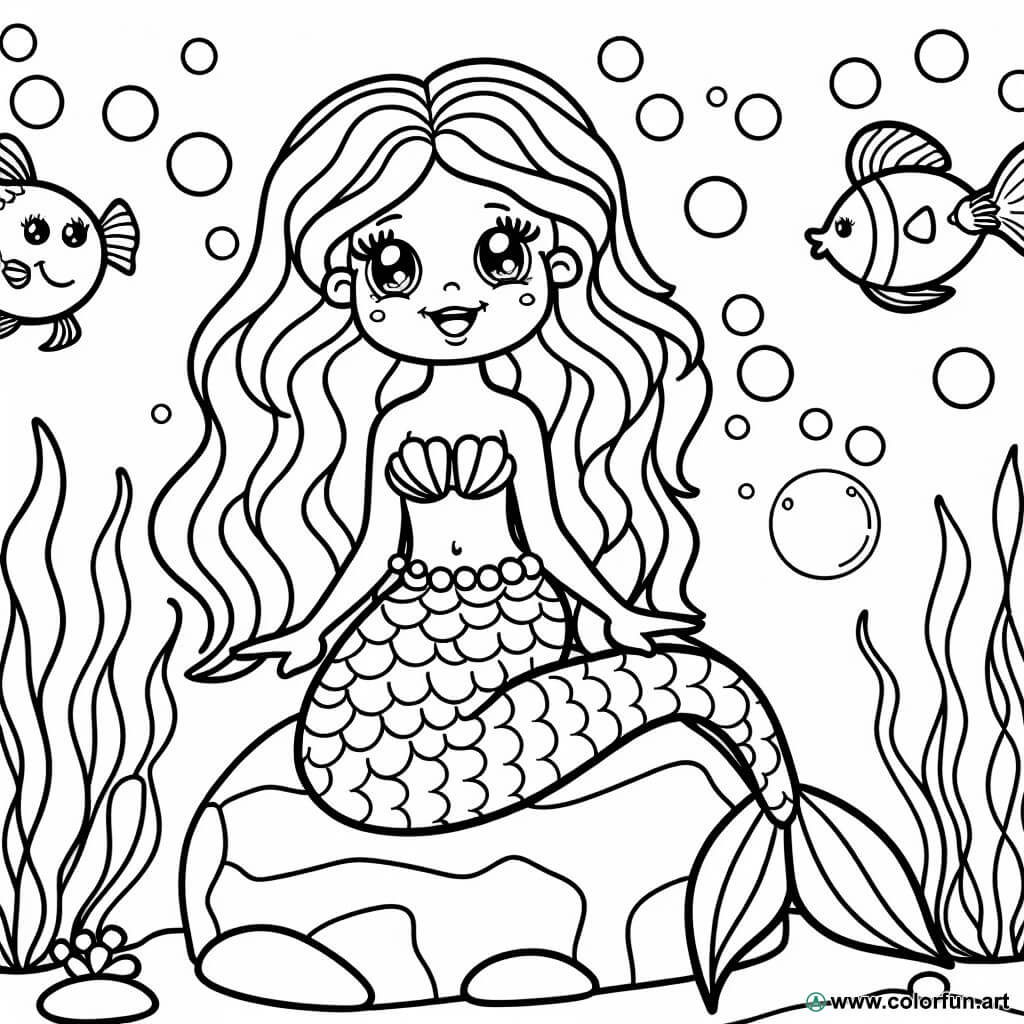 Arielle Coloriage : Créativité et Détente pour Tous