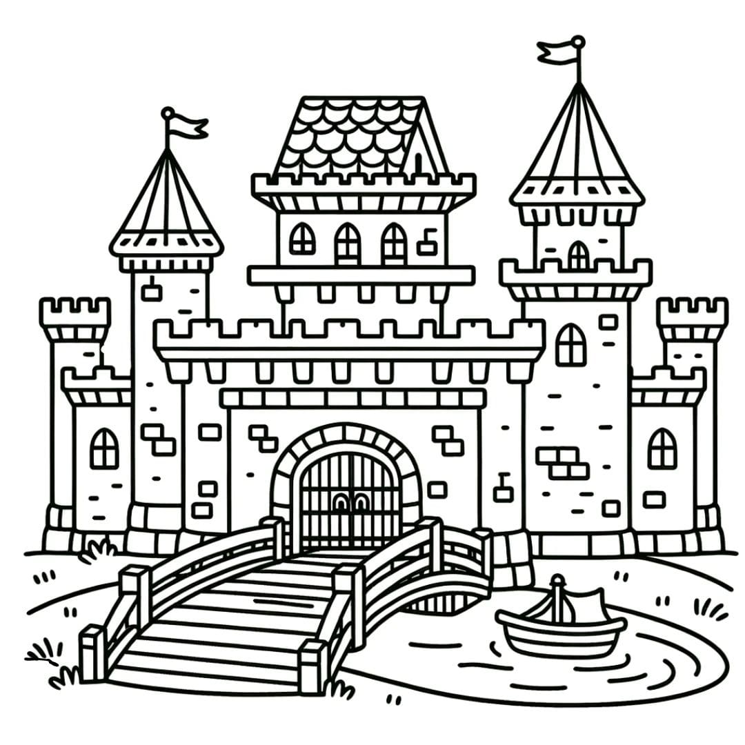 Château à colorier : un voyage créatif à travers l'hi...