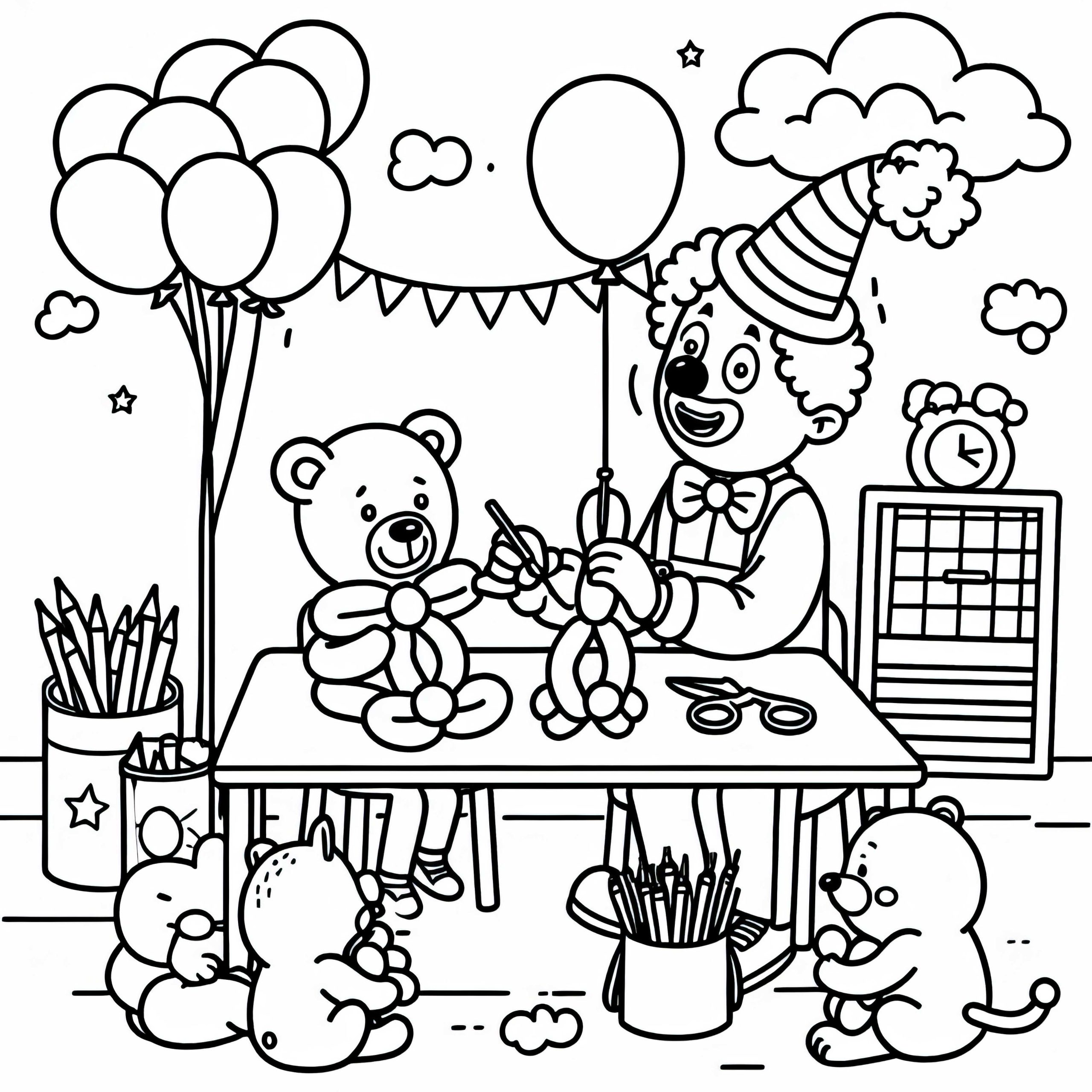 Clown Coloriage : Créativité et Joie pour Tous les Âges