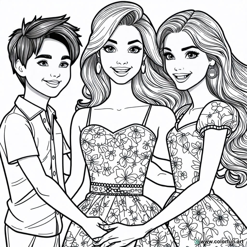 Coloriage à imprimer : Barbie, un univers créatif à ex...