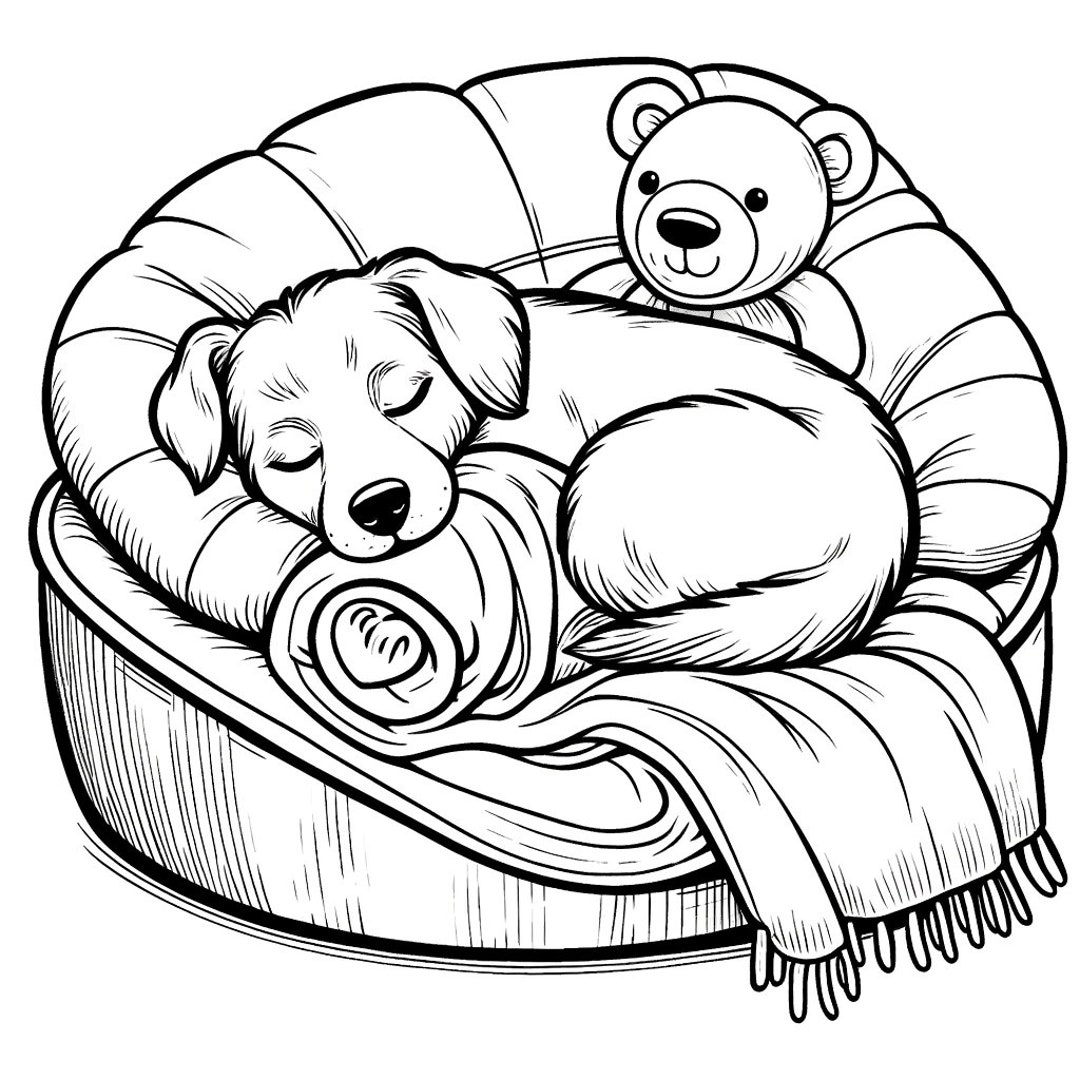 Coloriage à imprimer chien : créativité et détente po...