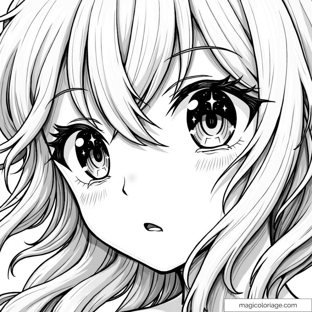 Coloriage à imprimer manga : créativité et détente