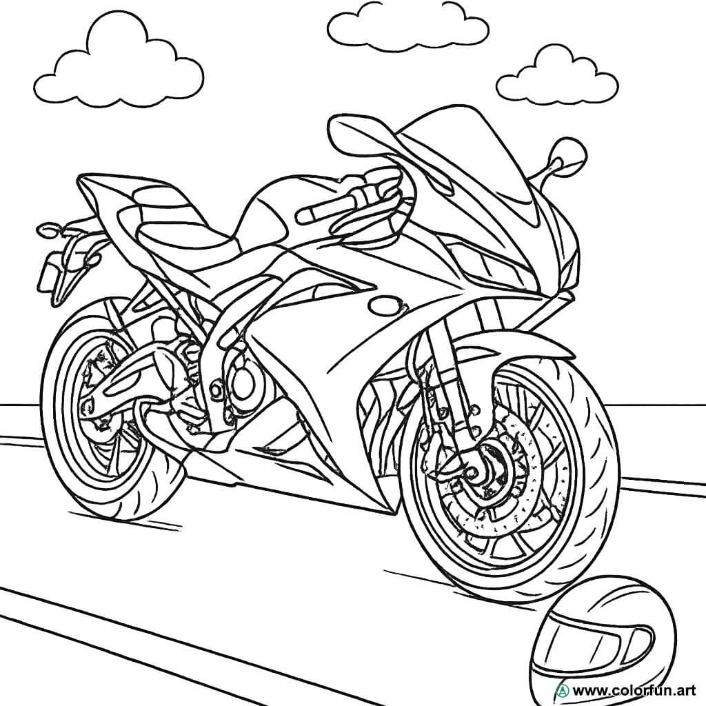 Coloriage à Imprimer Moto : Créativité et Détente