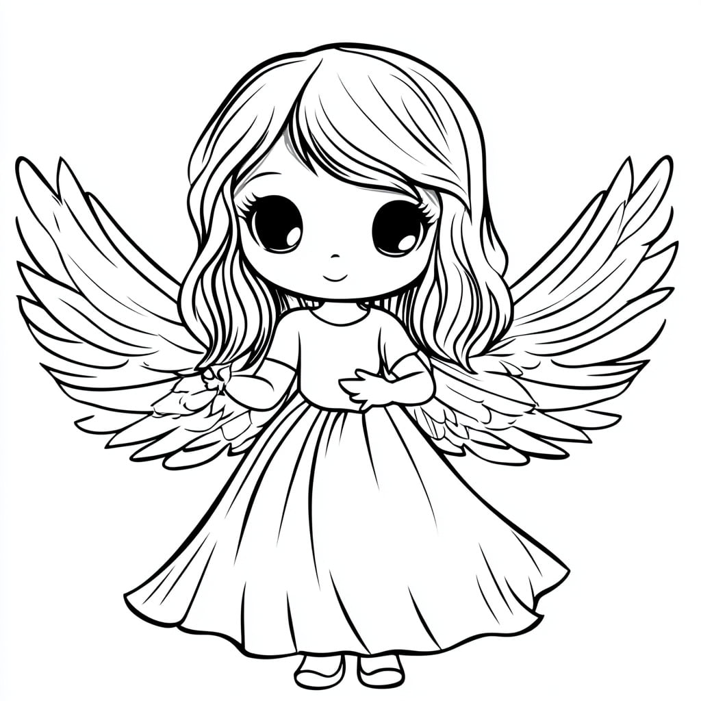 Coloriage Angel : Créativité et Bien-être