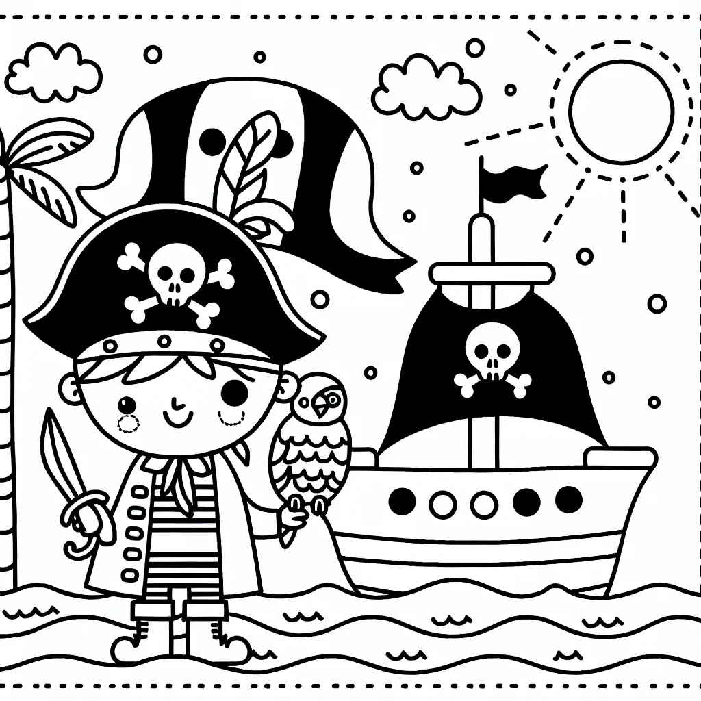 Coloriage Bateau Pirate : Créativité et Aventure