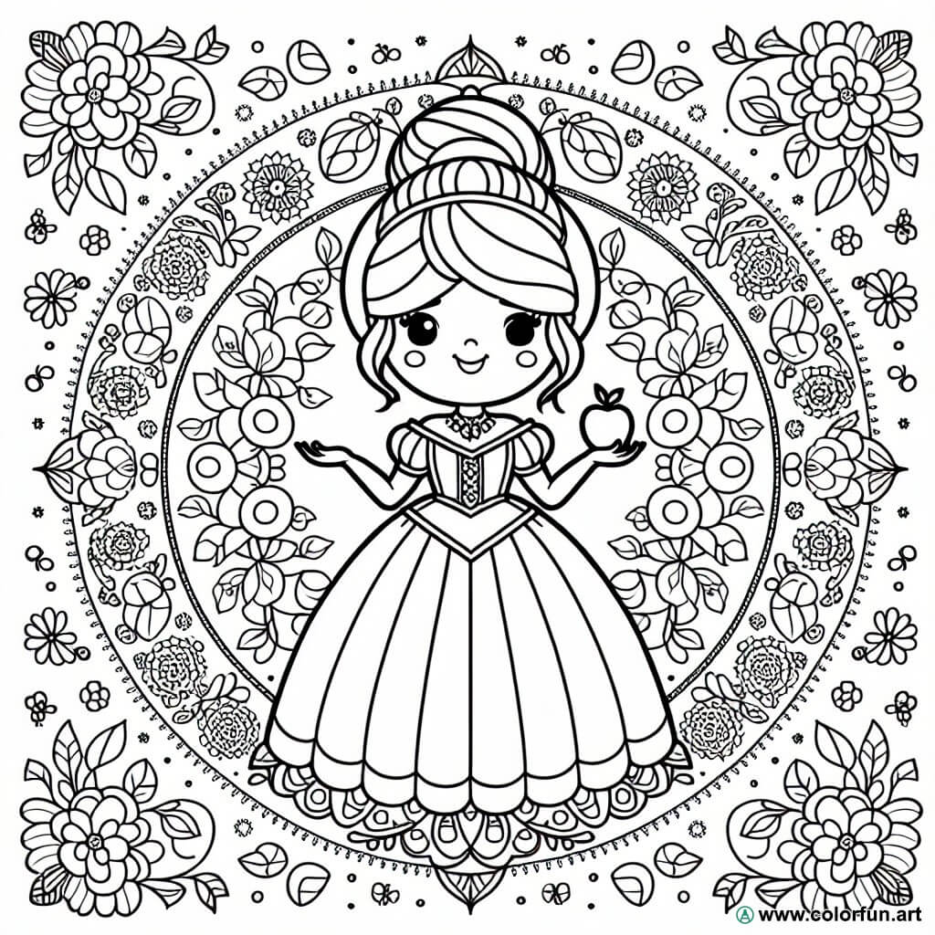 Coloriage Blanche-Neige : Créativité et Détente