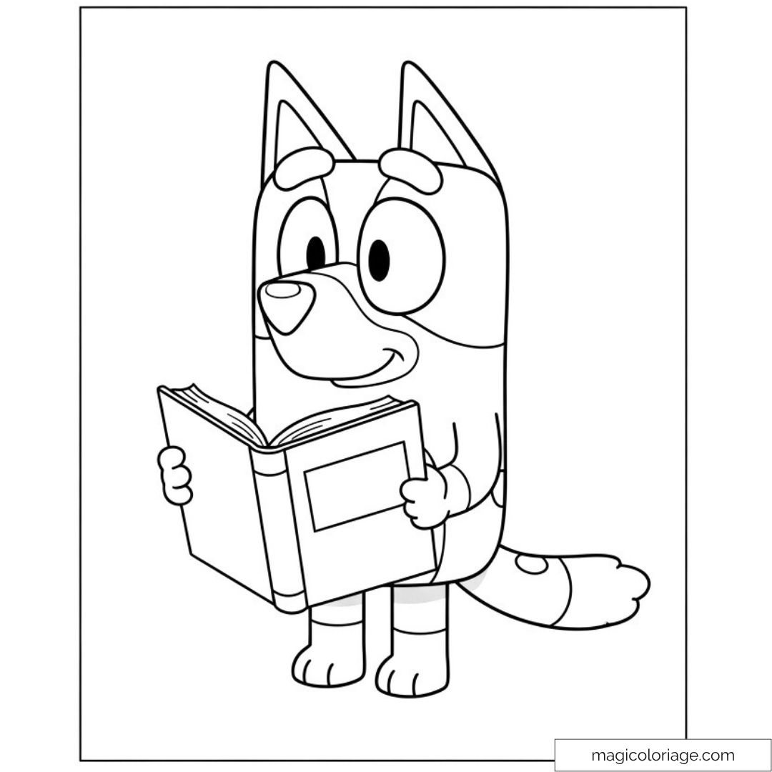 Coloriage Bluey : Créativité et Détente pour les Enfants