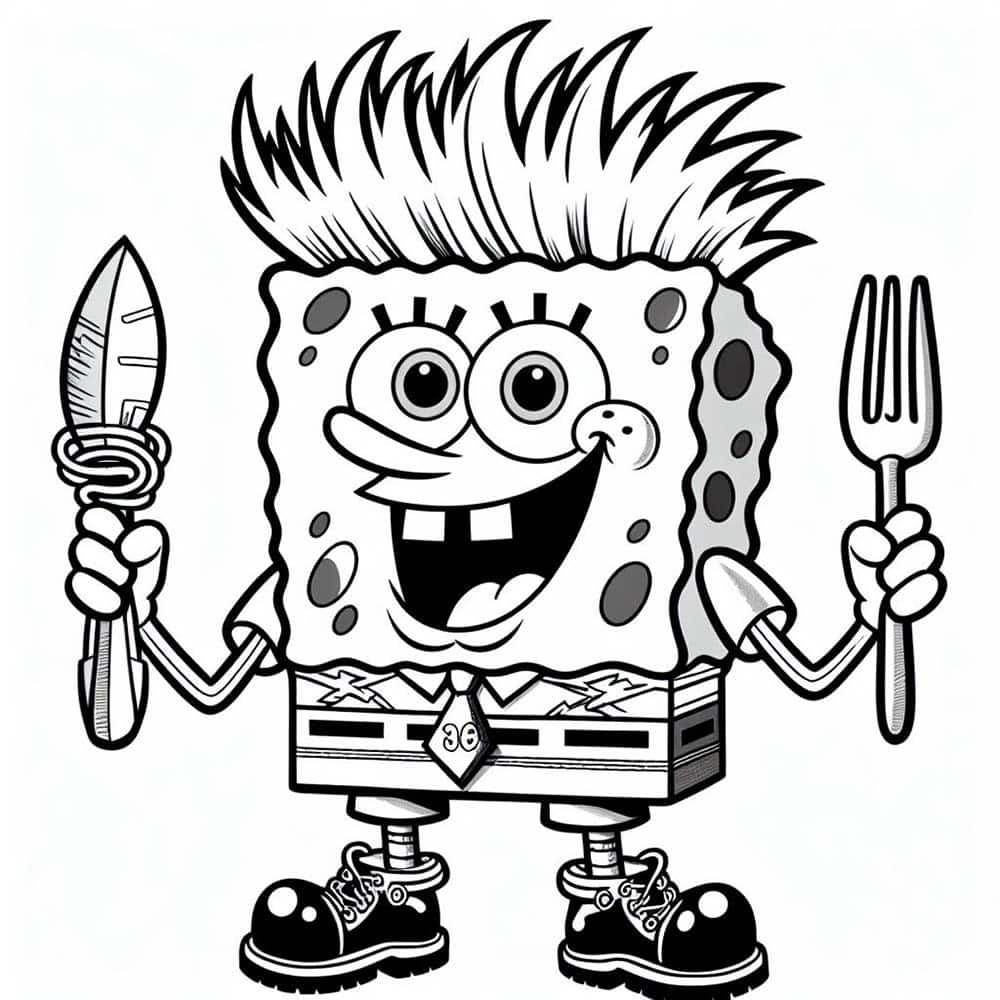 Coloriage Bob l'Éponge : Créativité et Détente pour Tous