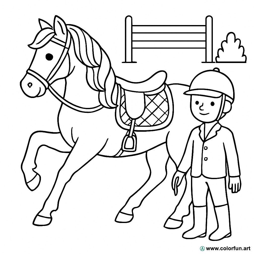 Coloriage Cheval à Imprimer : Créativité et Détente