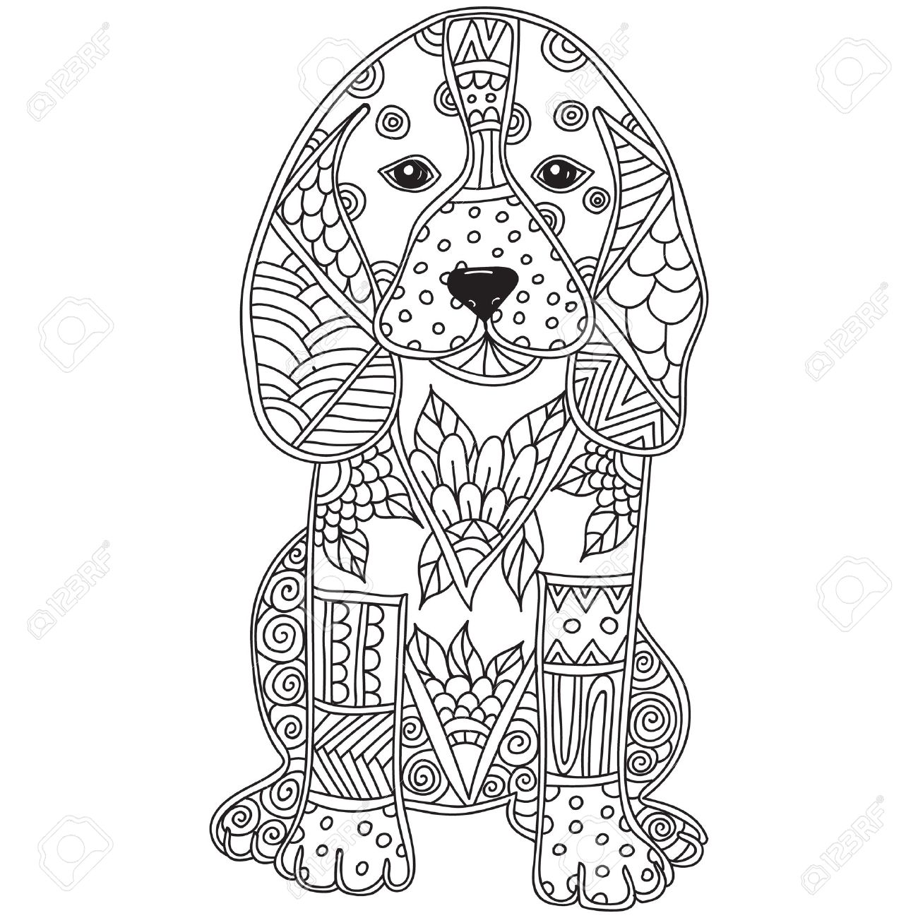 Coloriage Chien à Imprimer : Créativité et Détente
