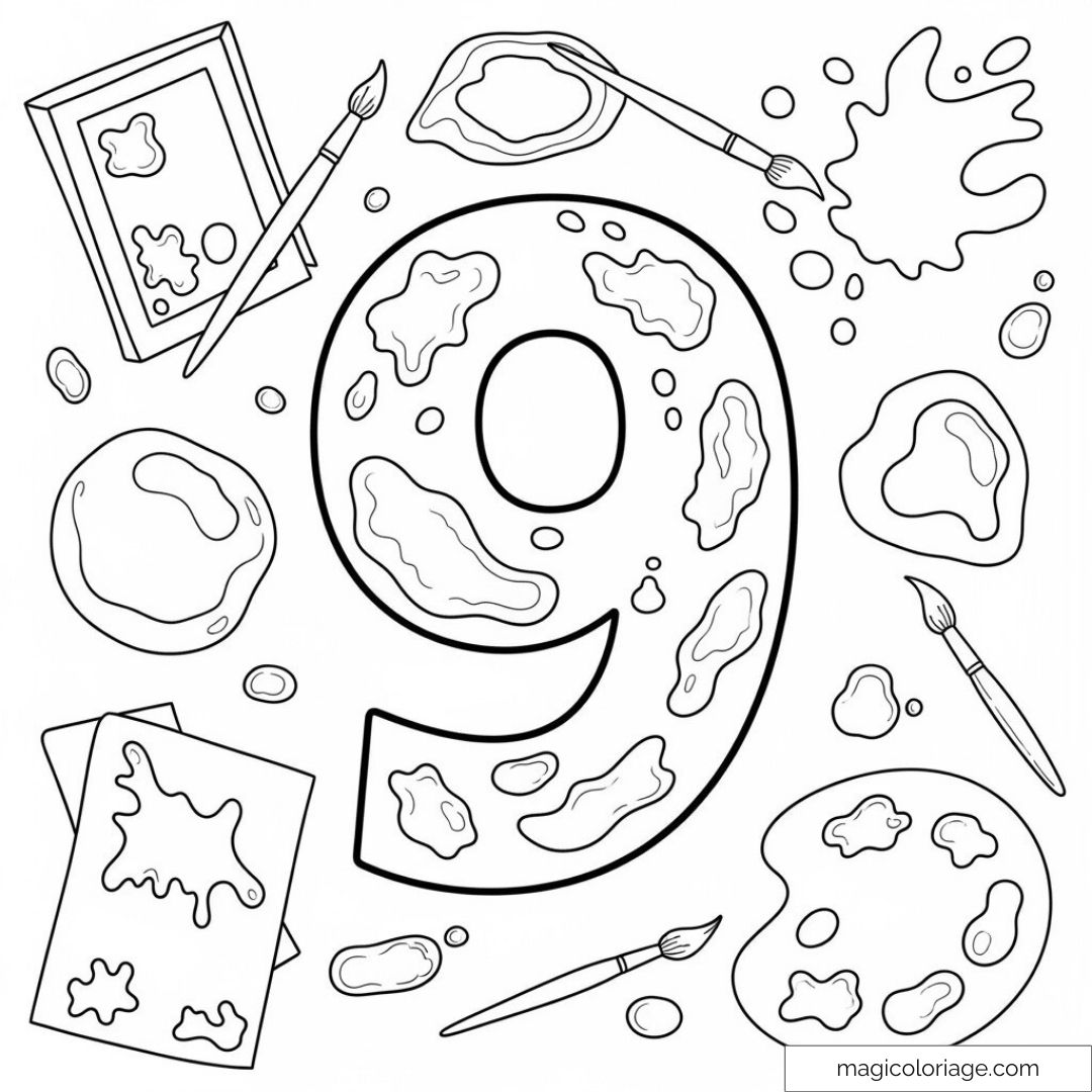 Coloriage Chiffre : Créativité et Apprentissage