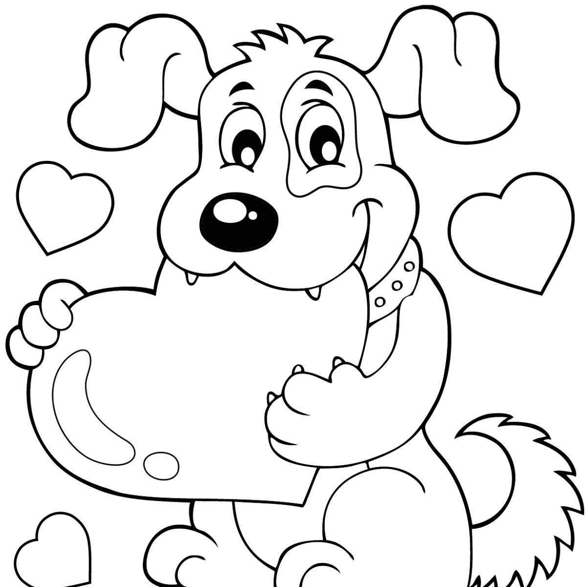 Coloriage Chiot : Créativité et Bien-être pour les Enf...