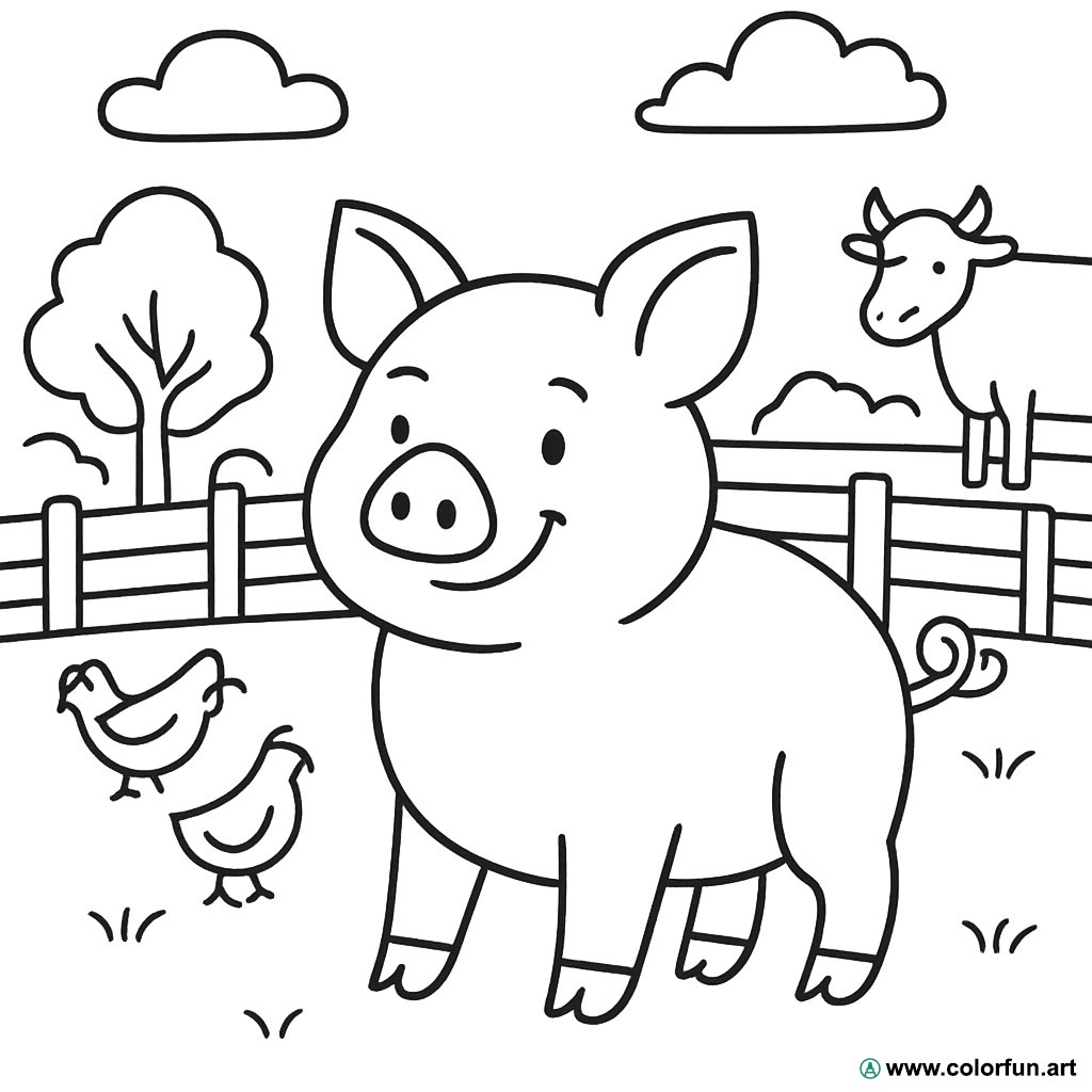 Coloriage Cochon : Créativité et Détente pour Tous