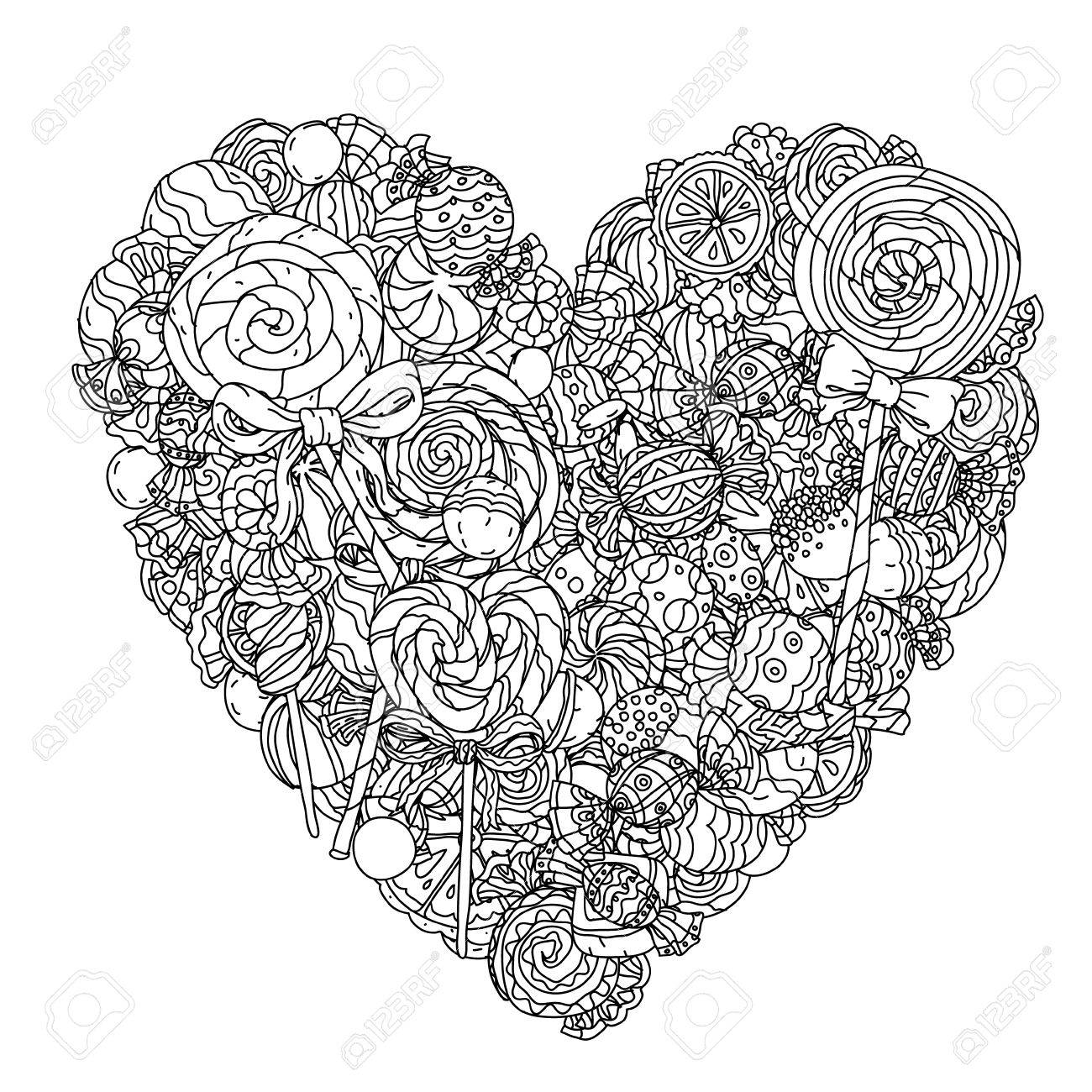 Coloriage Cœurs : Créativité et Bien-être