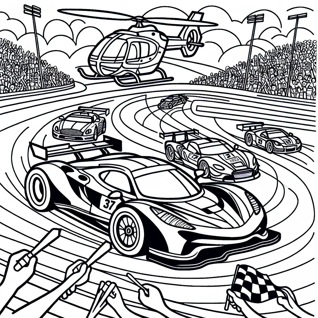 Coloriage Course de Voiture : Créativité et Passion