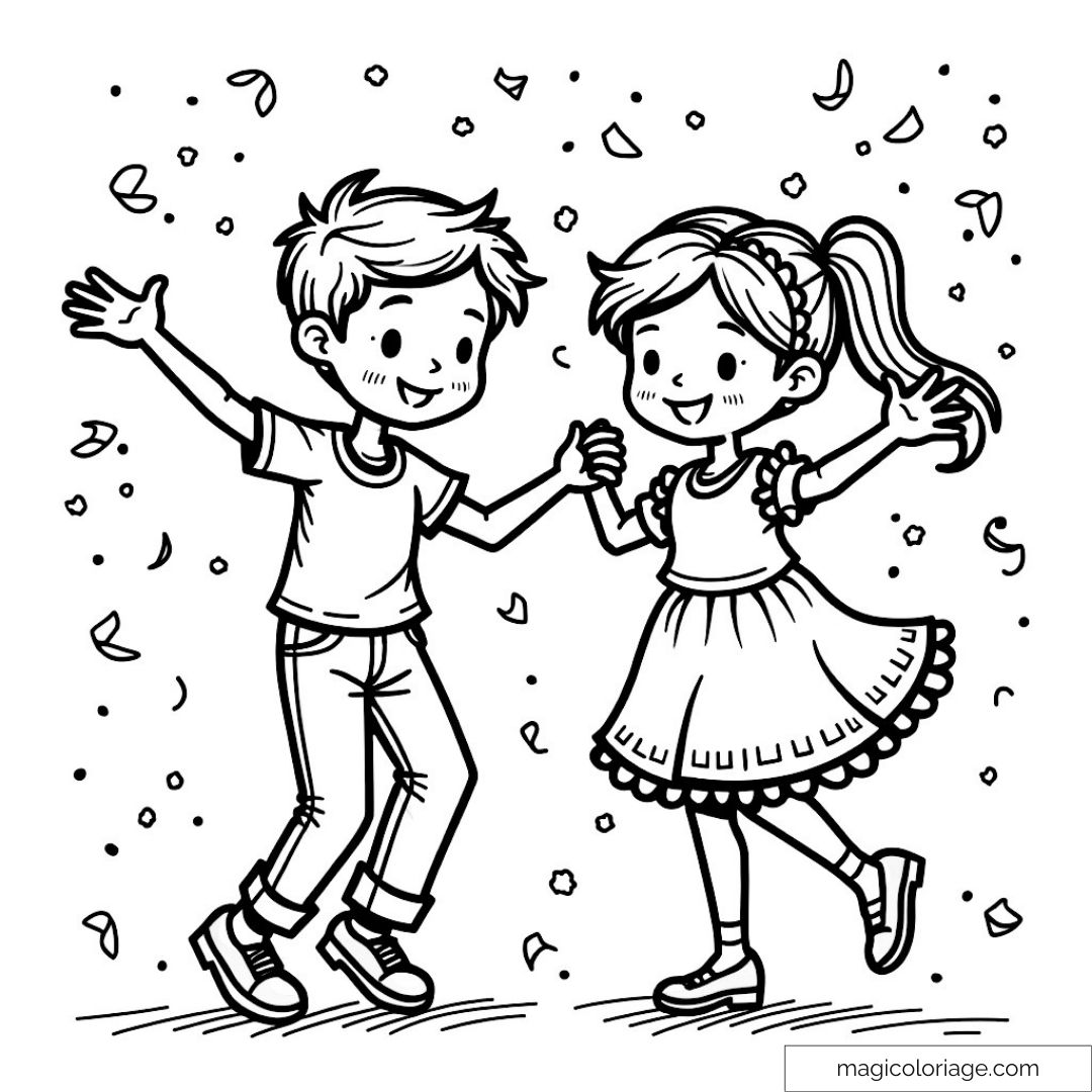 Coloriage Danse : Créativité et Bien-être