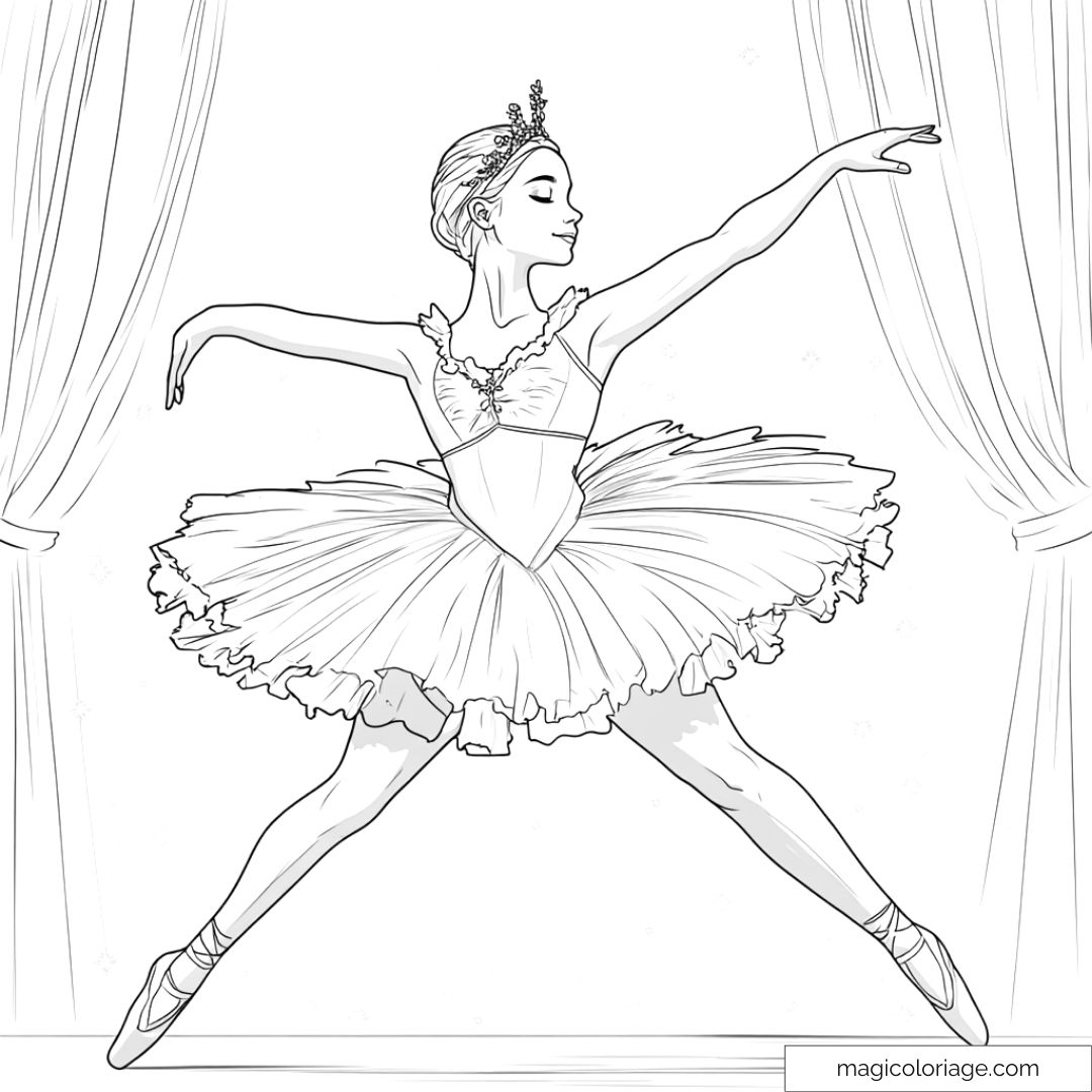Coloriage Danseuse : Créativité et Détente