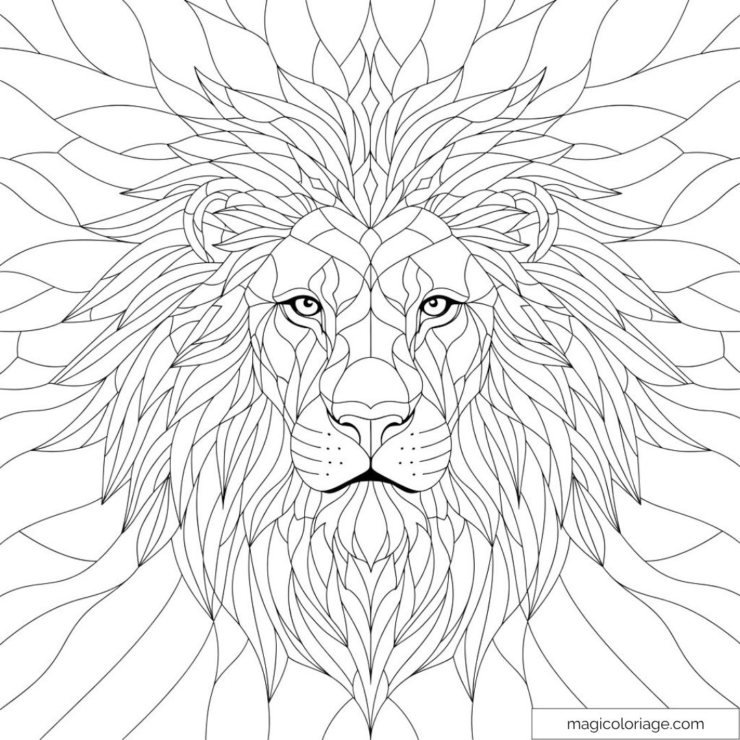 Coloriage de lion : Créativité et détente pour tous