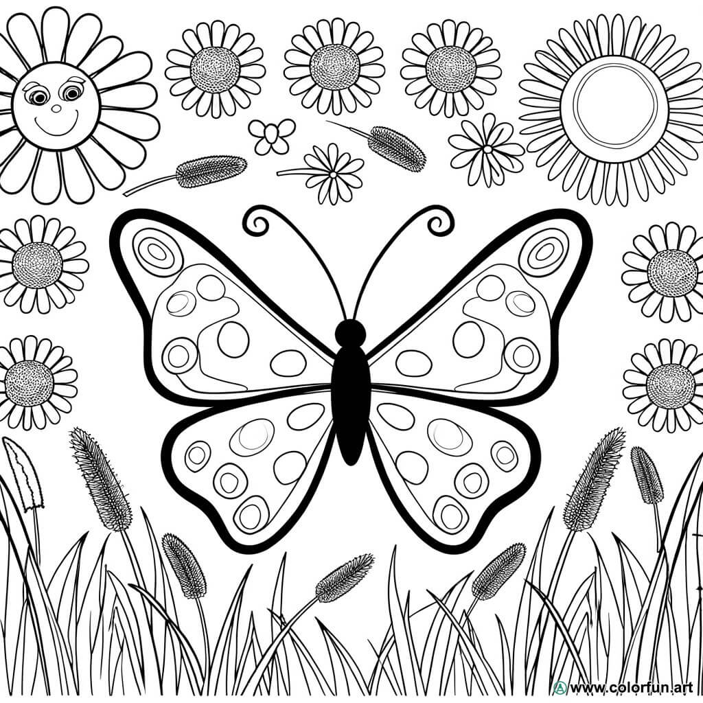 Coloriage de papillon à imprimer : créativité et détente