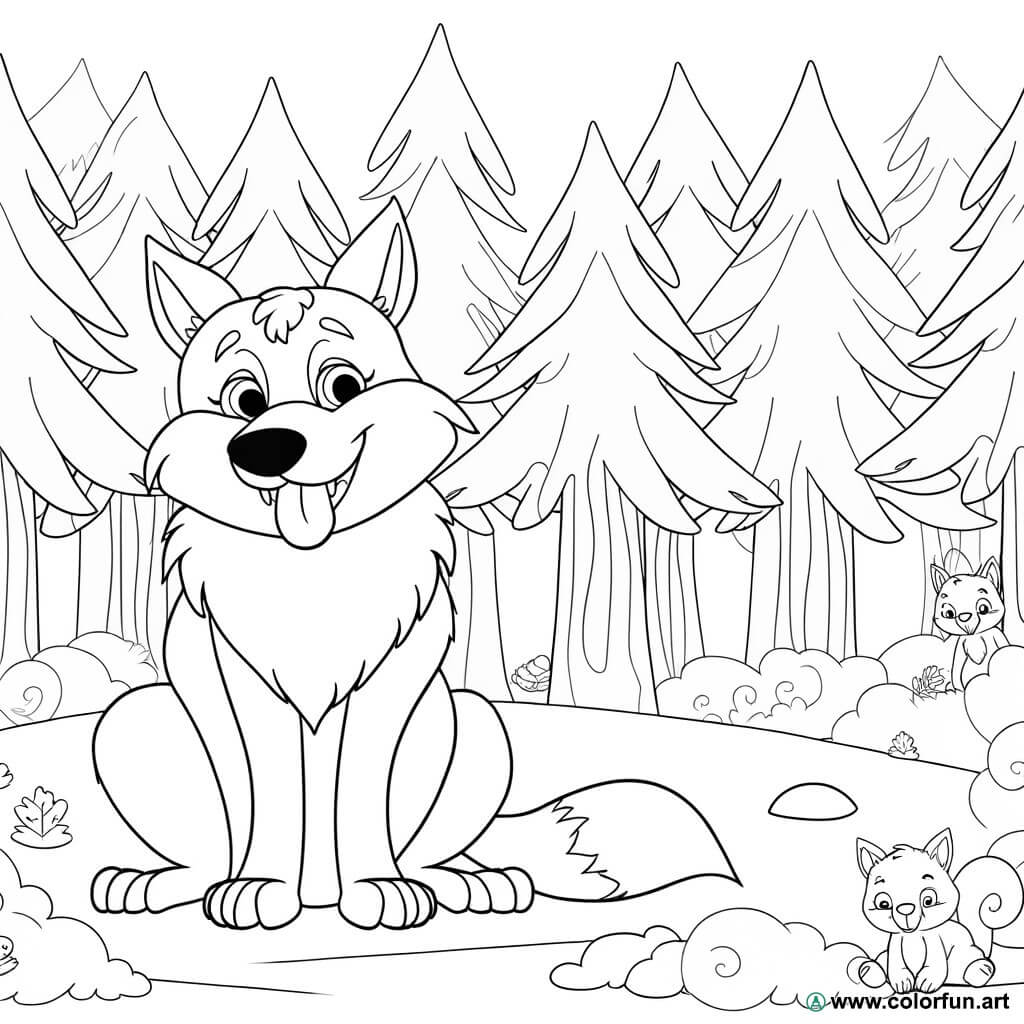 Coloriage du Loup : Créativité et Détente pour Tous