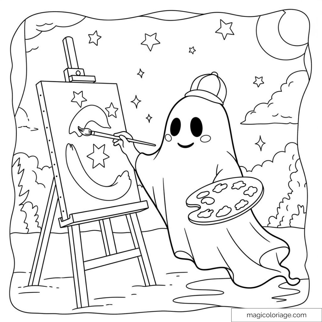 Coloriage Fantôme : Créativité et Détente pour Tous