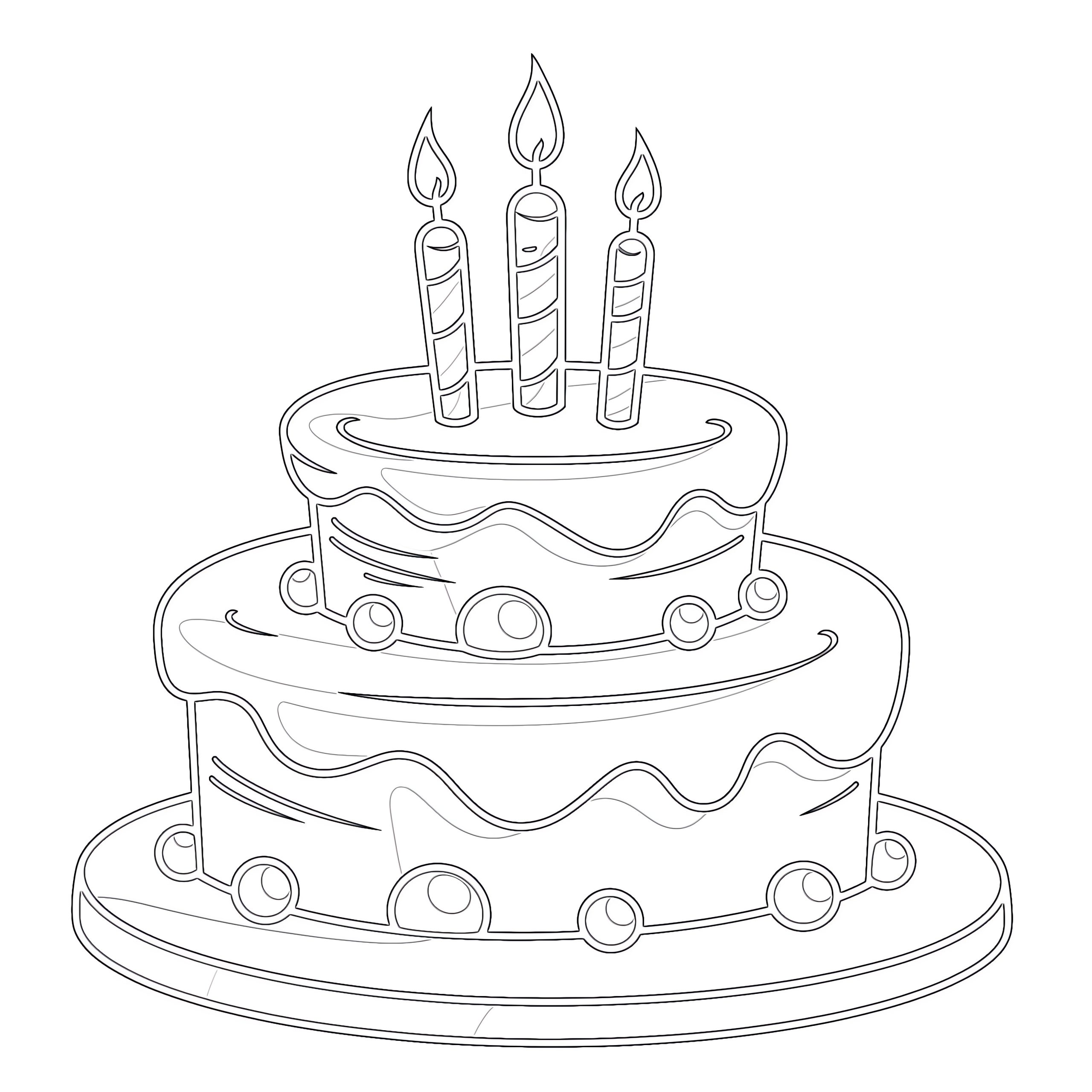 Coloriage Gâteau Anniversaire : Créativité et Joie