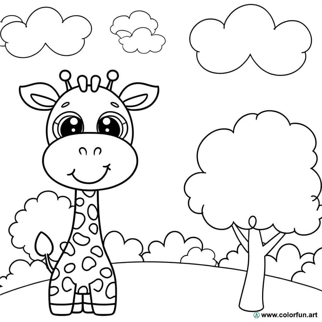 Coloriage Girafe : Créativité et Détente pour Tous