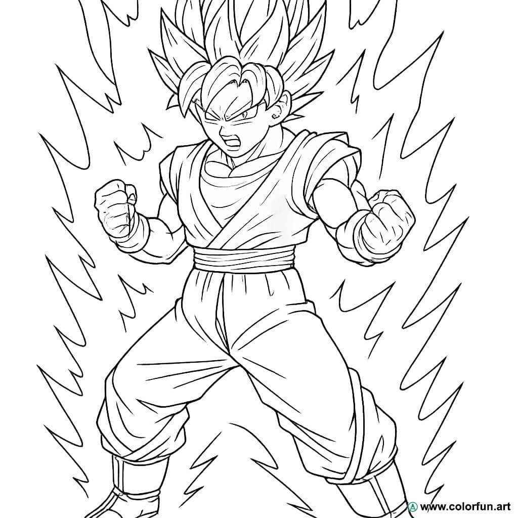 Coloriage Goku : L'Art de Donner Vie au Héros Dragon Ball