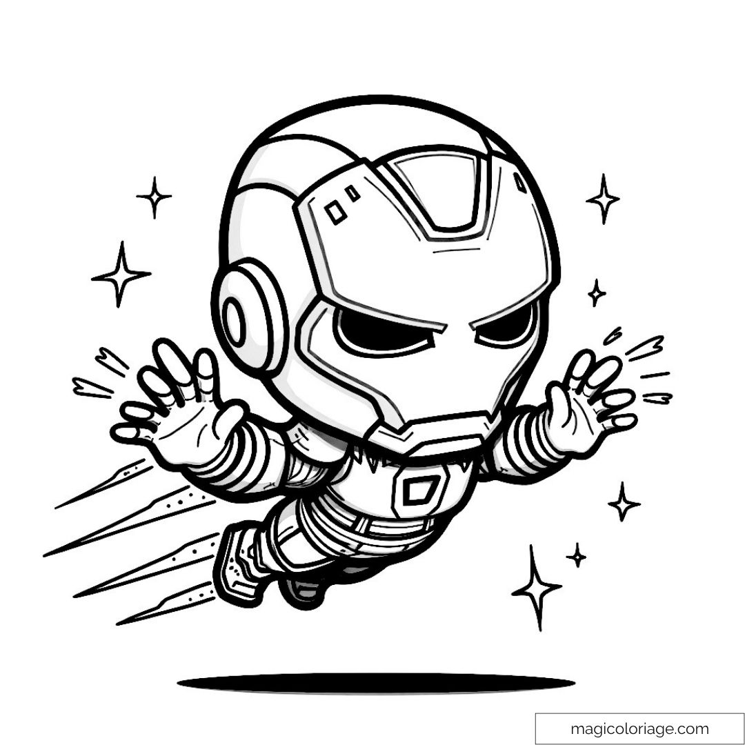 Coloriage Iron Man : Créativité et Super-héros