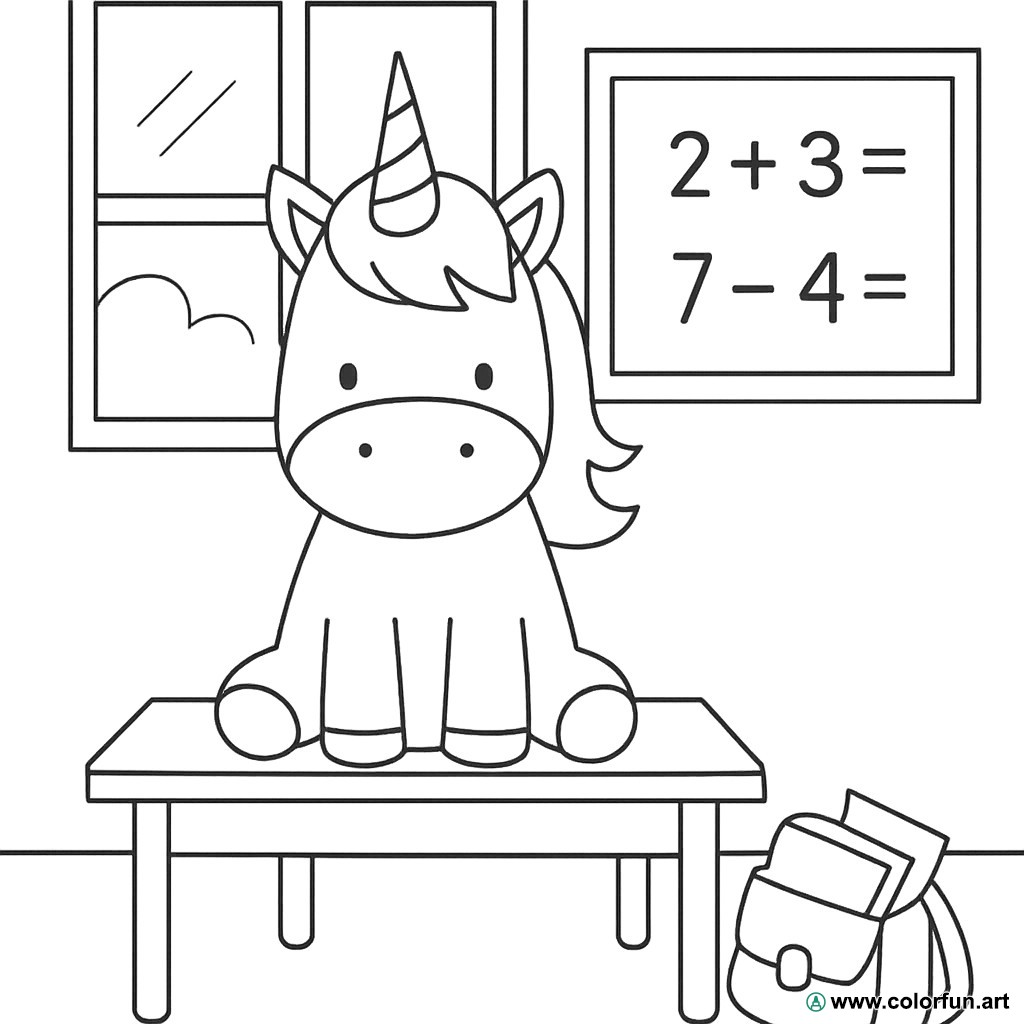 Coloriage l'école des licornes : Créativité et Évasion