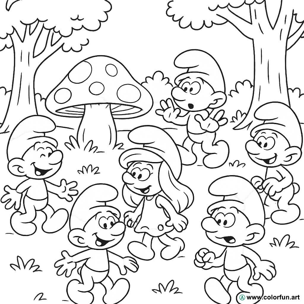 Coloriage Les Schtroumpfs : Créativité et Détente pour...