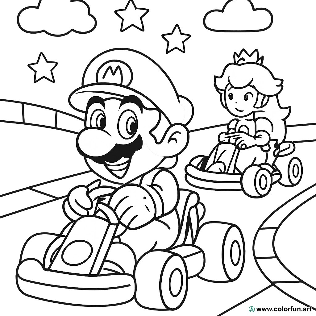 Coloriage Mario Kart : Créativité et Fun pour les Fans