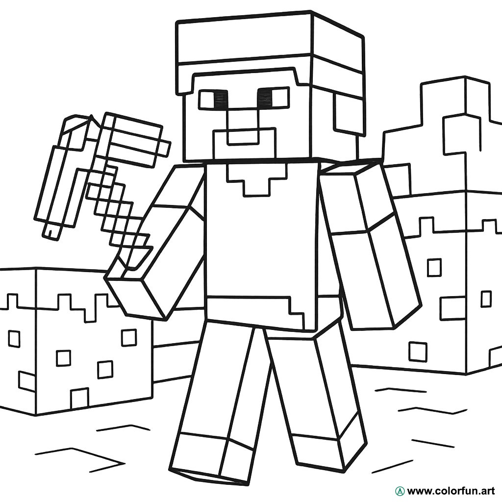 Coloriage Minecraft à Imprimer : Créativité et Détente