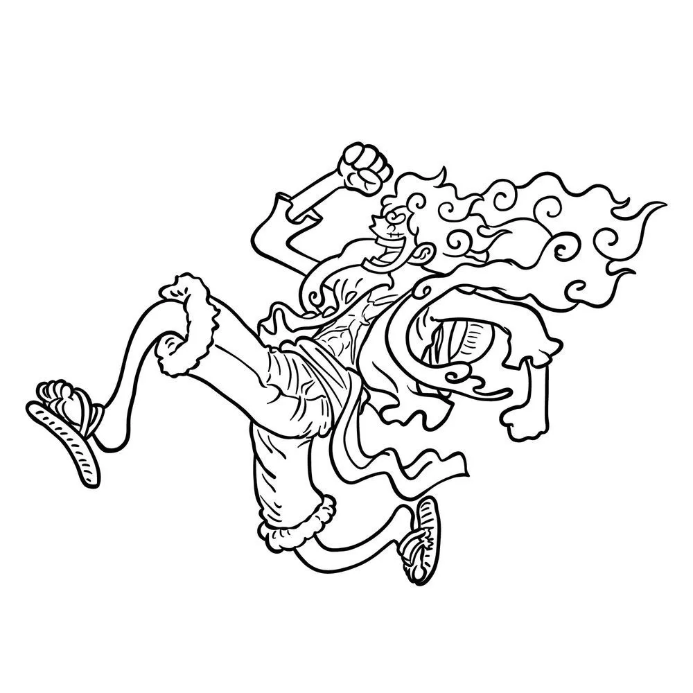 Coloriage Monkey D. Luffy : Créativité et Passion