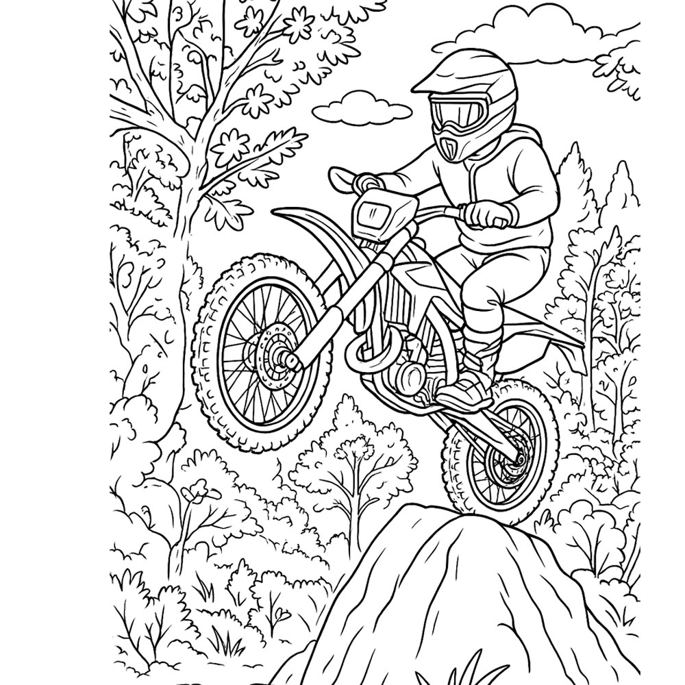 Coloriage Moto Cross : Créativité et Passion