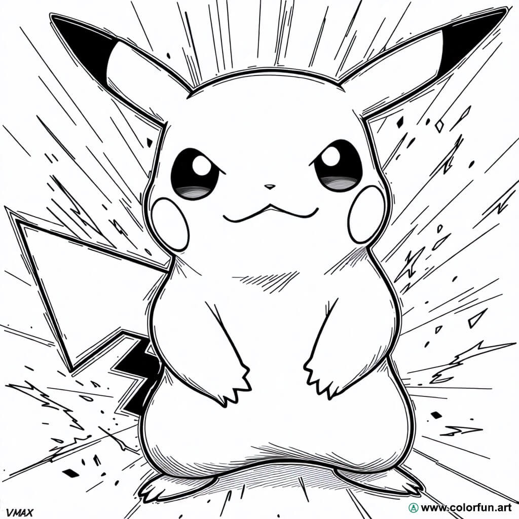 Coloriage Pikachu à imprimer : Créativité et divertiss...