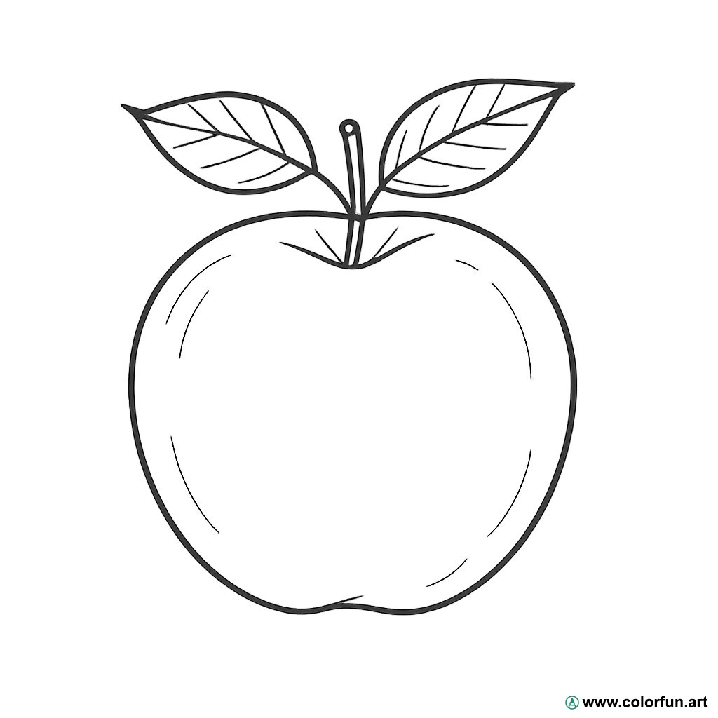 Coloriage Pomme : Créativité et Détente pour Tous