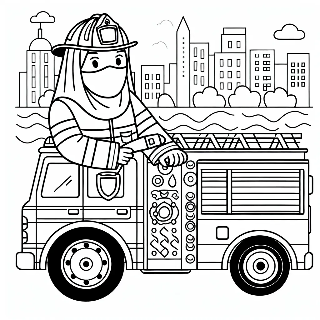 Coloriage Pompier : Créativité et Apprentissage pour le...