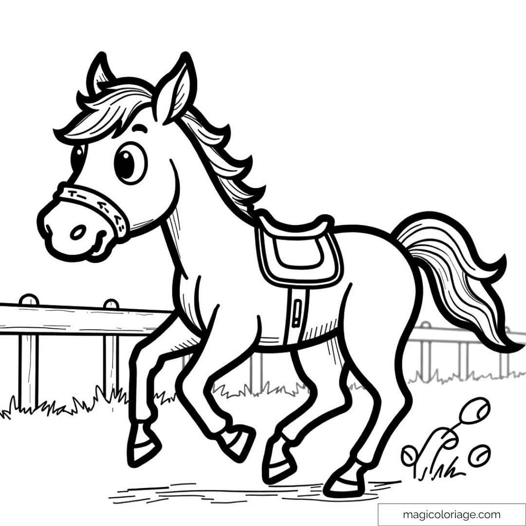 Coloriage Poney : Créativité et Détente pour les Enfants
