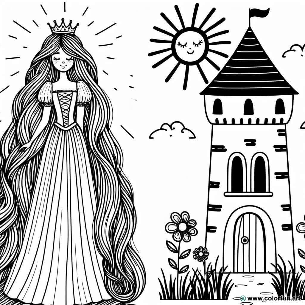 Coloriage Raiponce : Créativité et Détente pour Tous