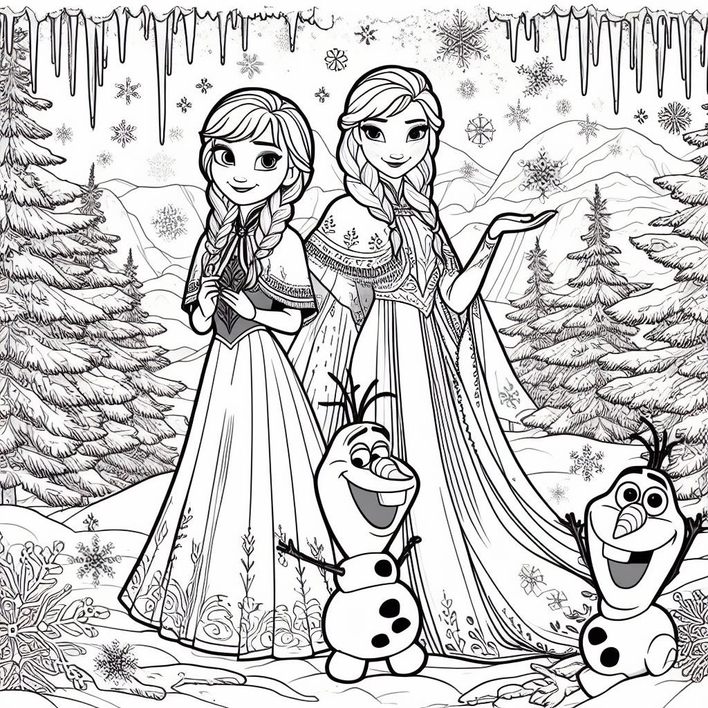Coloriage Reine des Neiges à Imprimer : Créativité et ...