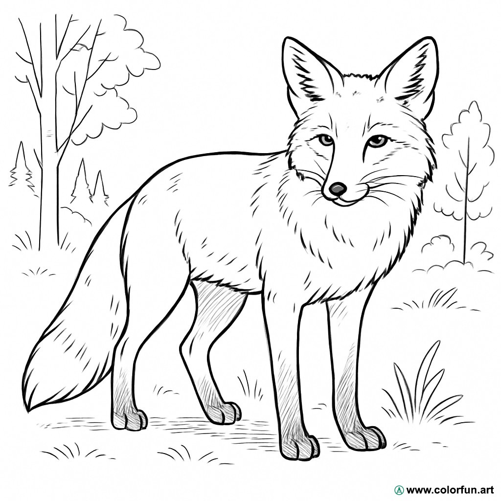 Coloriage Renard : Créativité et Détente pour Tous
