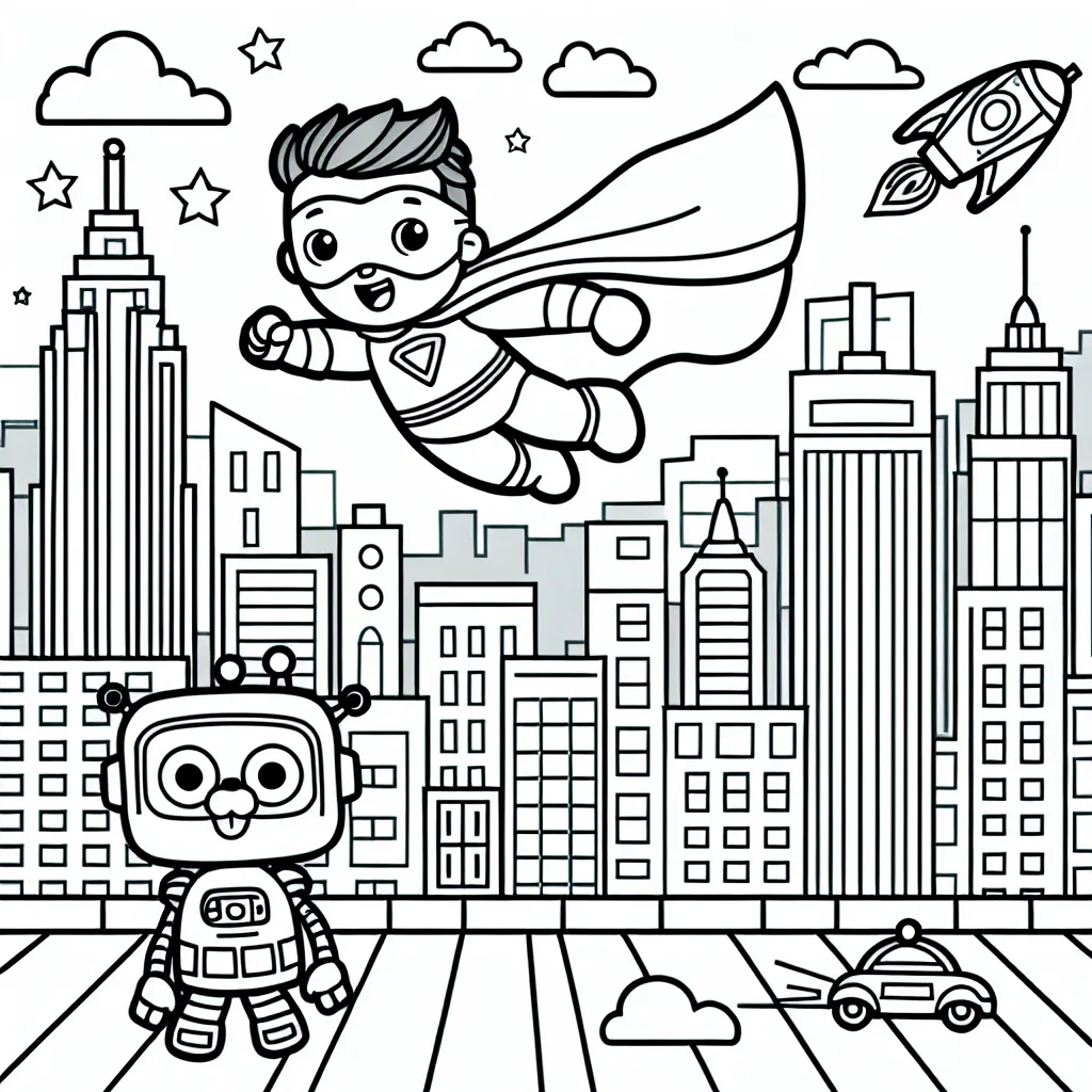 Coloriage Super Héros : Créativité et Aventure pour Tous