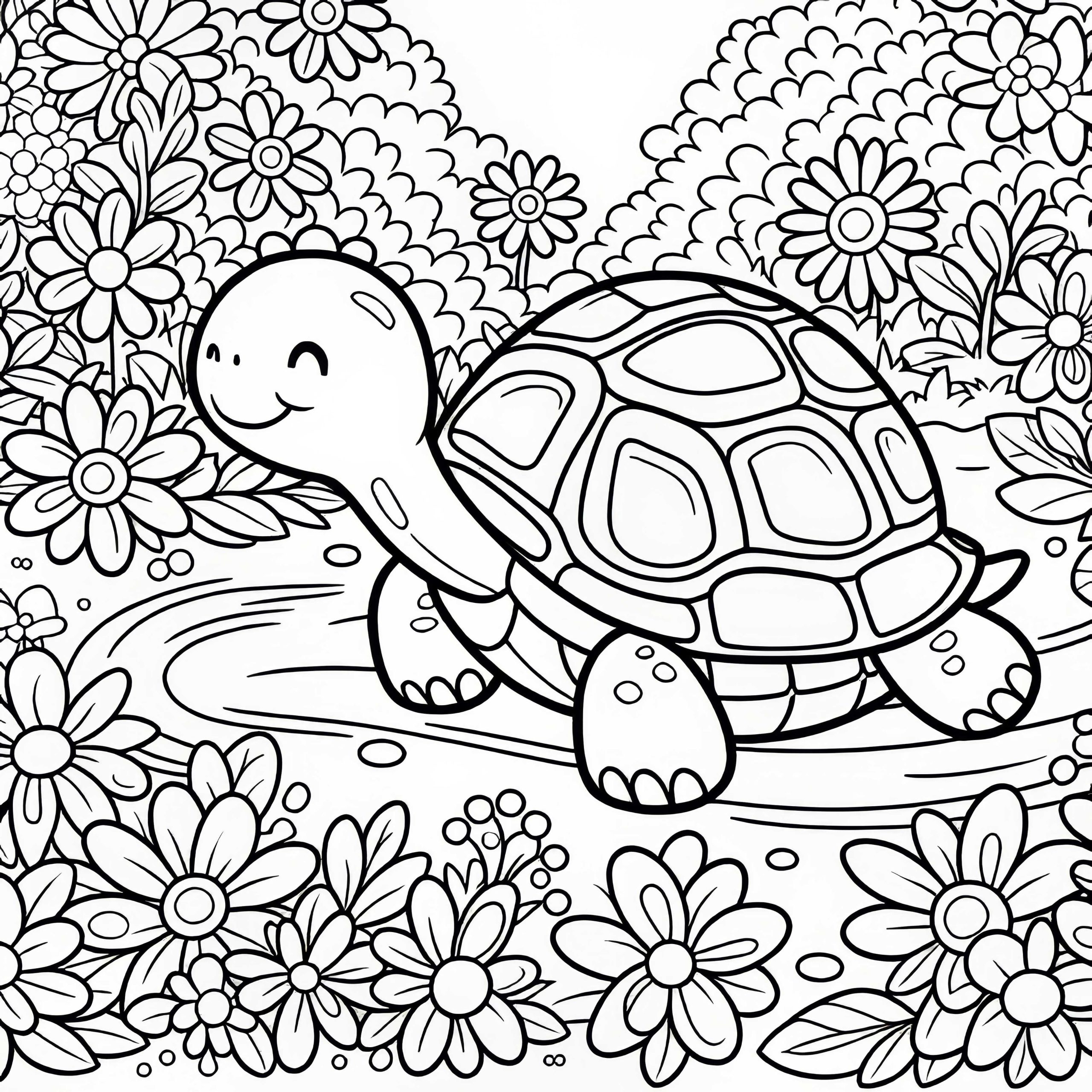Coloriage Tortue : Créativité et Bien-être
