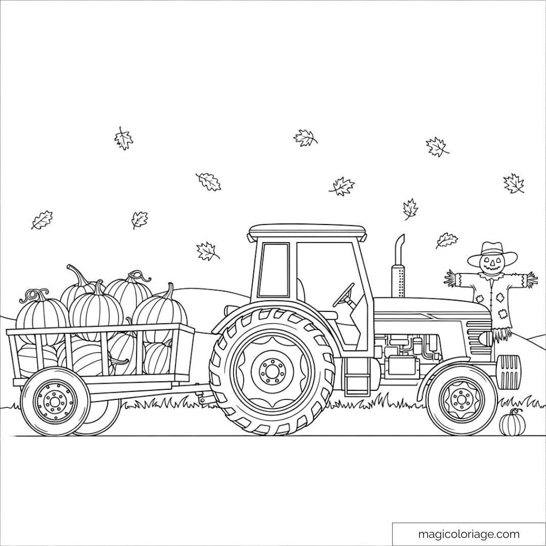 Coloriage Tracteur à Imprimer : Créativité et Éducation