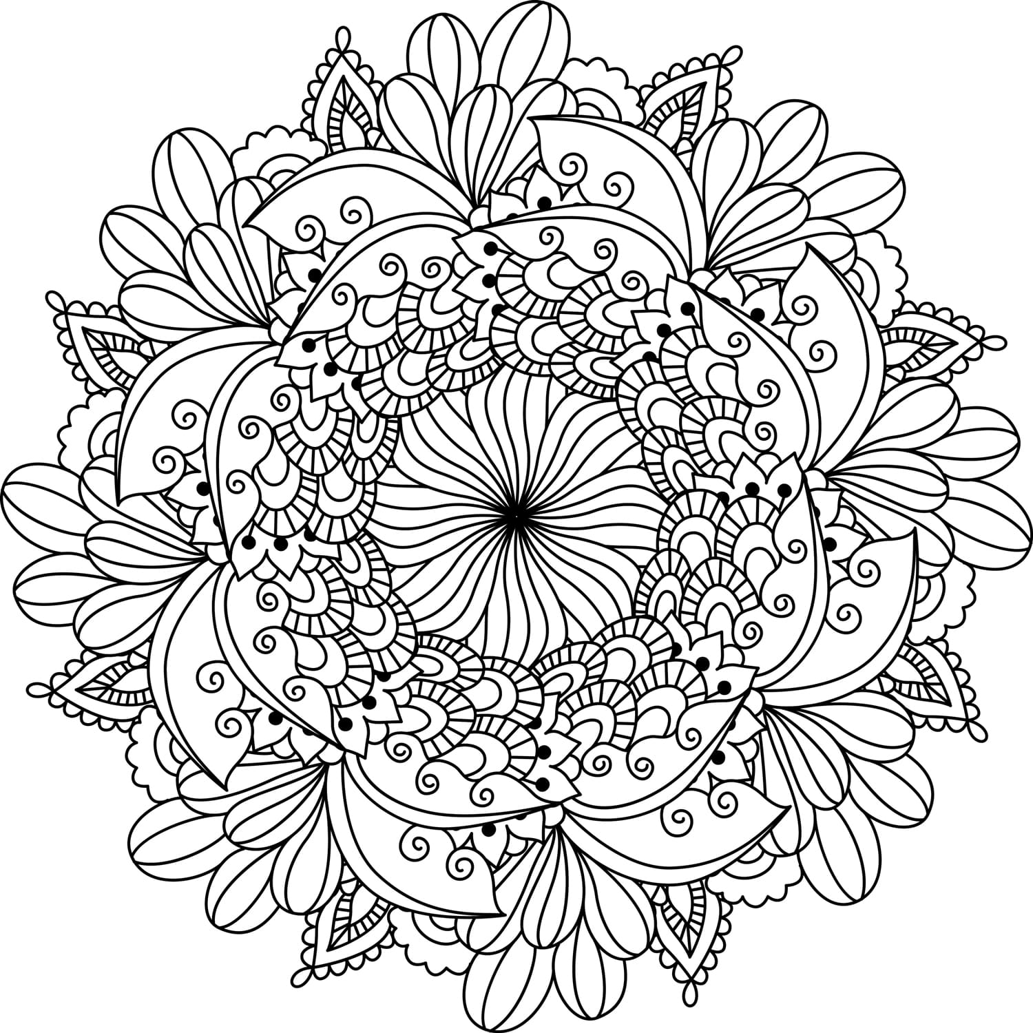 Coloriages à imprimer : Mandalas pour tous les âges