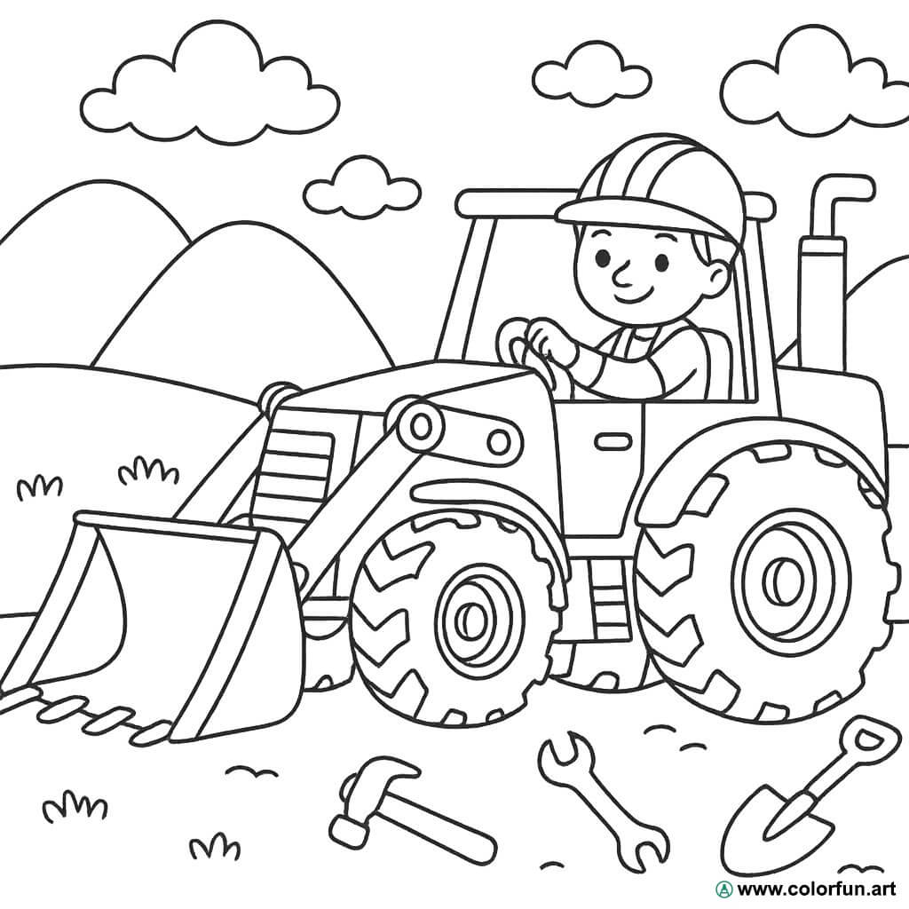 Coloriages de tracteurs à imprimer : divertissement et c...