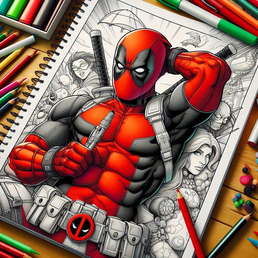 Coloriages Deadpool : Créativité et Divertissement pour...
