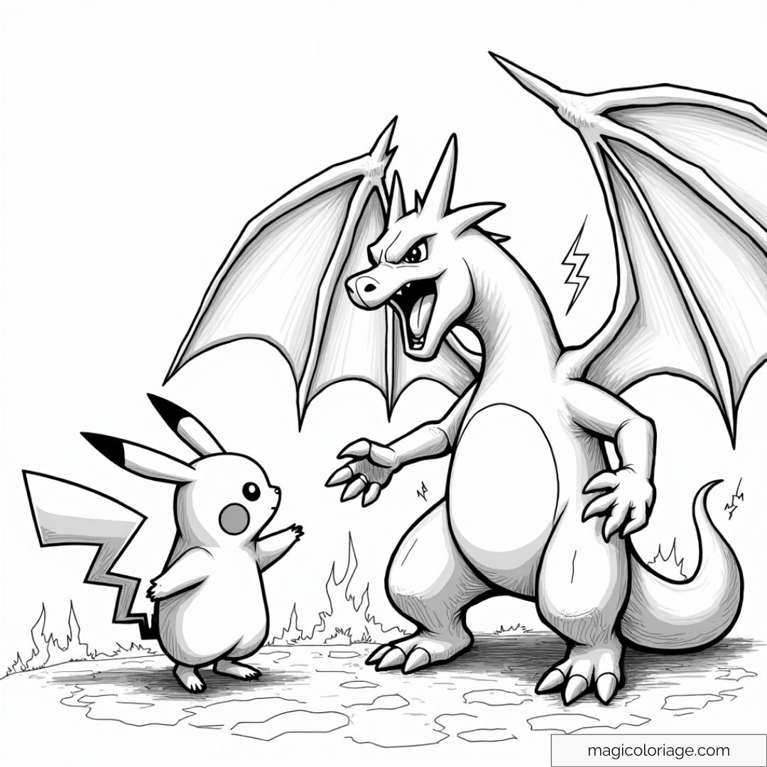 Coloriages Dracofeu : Créativité et Passion Pokémon